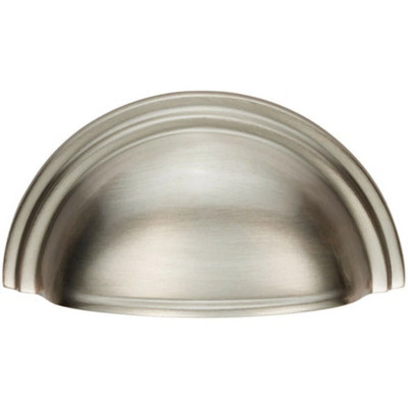 Image of Loops Victorian Cup Pull Handle Polished Nickel 92 x 46mm 76mm Fixing Centres Metallics unisex