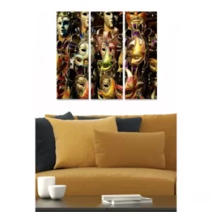 Image of MDF1590809 Multicolor Decorative MDF Painting (3 Pieces)