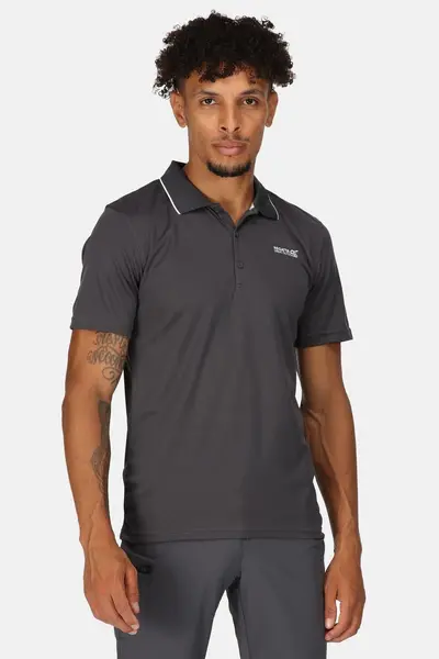 Image of Regatta Quick-Dry 'Maverik V' Short Sleeve Polo Shirt Grey