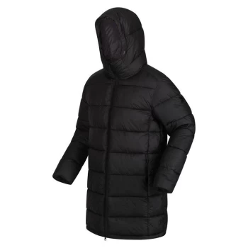 Image of Regatta Hallin Longline Insulated Padded Jacket - Black