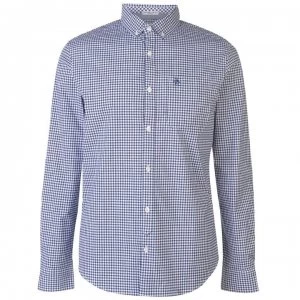Image of Original Penguin Penguin Long Sleeve Gingham Shirt Mens - Navy 414
