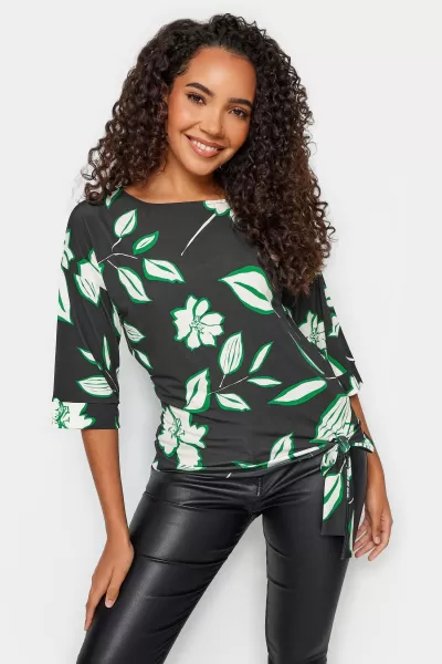 Image of Floral Tie Side Top