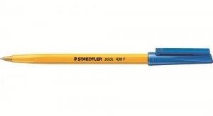 Image of Staedtler 430 Stick Ball Pen Fine 0.3mm Blue PK10