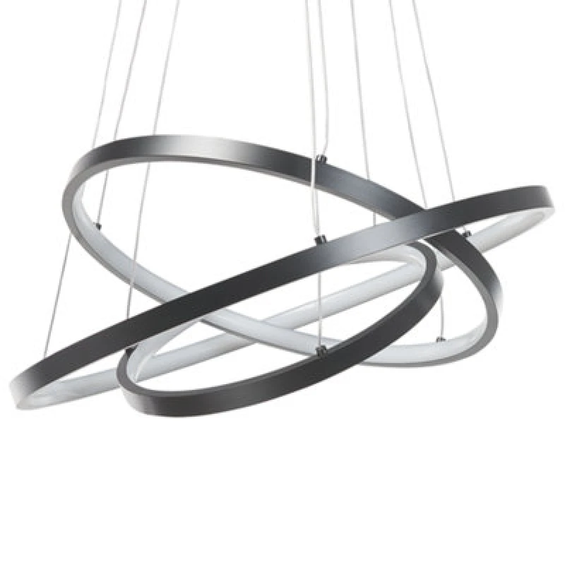 Image of Beliani LED Pendant Lamp Atrek Metal Black