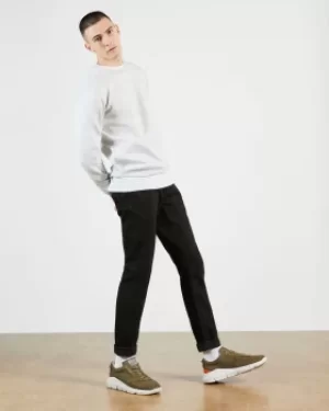 Image of Tapered Leg Black Denim Jean