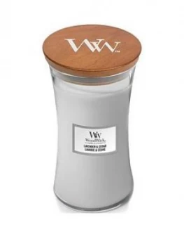 Image of Woodwick Large Hourglass Candle ; Lavender And Cedar