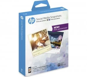 Image of HP Social Media Snapshots Removable Sticky 100 x 130 mm Photo Paper 25 sheets
