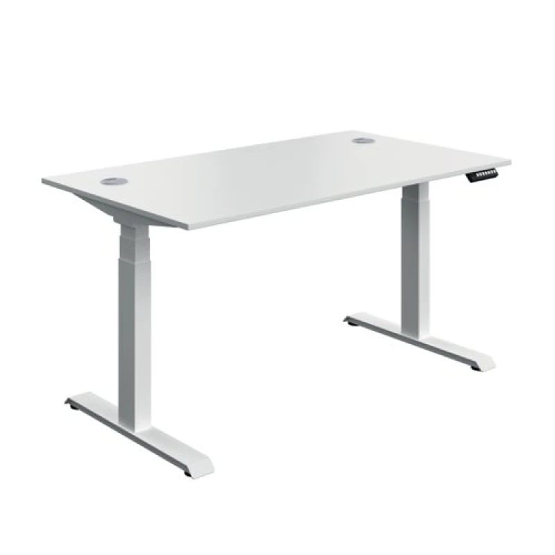 Image of Serrion Dual Motor Sit/Stand Desk 1400x800x630-1290mm White/White KF800339
