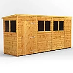 Image of Power Garden Shed 144PP Golden Brown 14x4