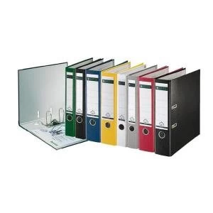 Image of Leitz FSC Lever Arch File Plastic 80mm Spine A4 Green Ref 10101055