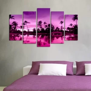 Image of 5PMDF-15 Multicolor Decorative MDF Painting (5 Pieces)