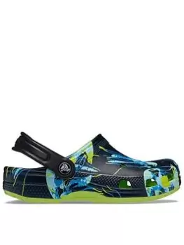 Image of Crocs Classic Meta Scape Kids Sandal, Green, Size 1 Older