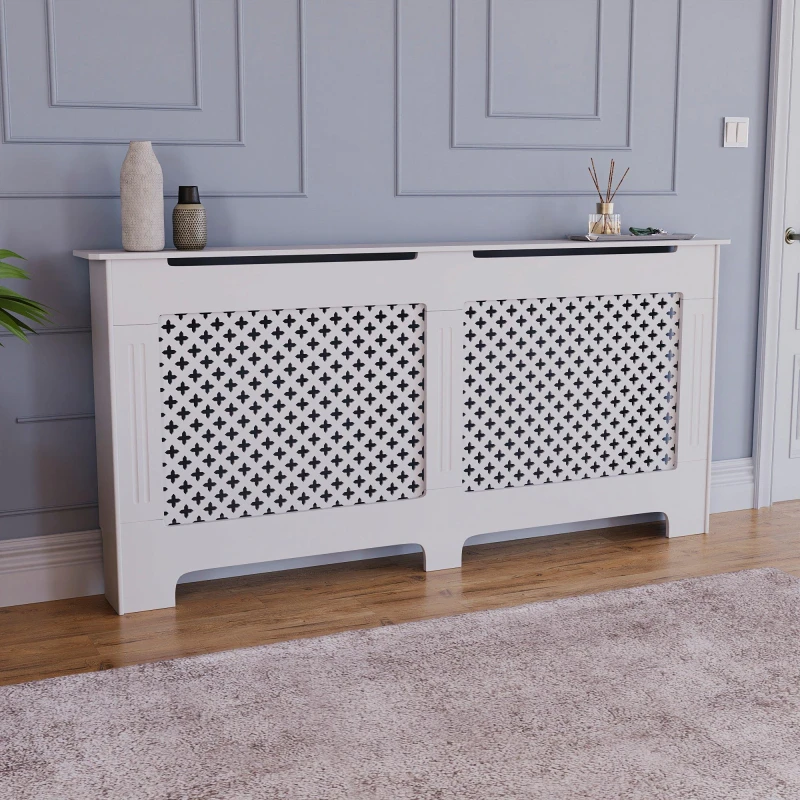 Image of Lassic Vida Designs Oxford Radiator Cover, Extra Large White unisex XL