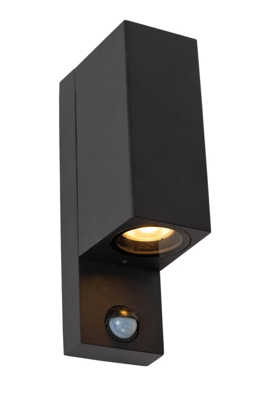 Image of Lucide Lucide Zaro IR Outdoor Up & Down Wall Light with PIR Sensor - Black