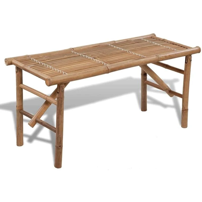 Image of vidaXL Bamboo Folding Bench