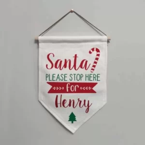 Image of Personalised Santa Stop Here Sign