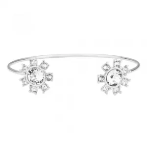 Image of Ted Baker Cescel Silver Finish Clear Crystal Open Bangle TBJ2088-01-02