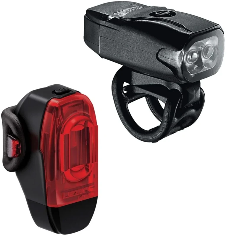 Image of Lezyne KTV Drive and KTV Drive+ Front and Rear Light Set PAIR Black - Cycles UK