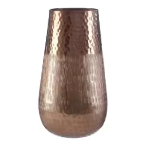 Image of 31cm Bronze Aluminium Hammered Vase
