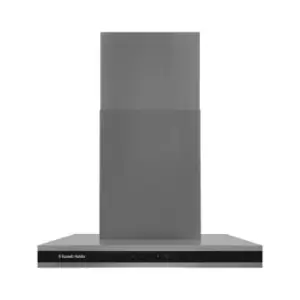 Image of Russell Hobbs RHGCH603DS Midnight Collection 60cm Wide Glass and Steel T Shaped Chimney Cooker Hood - Black