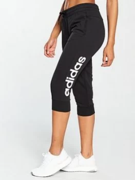 Image of adidas Linear 3/4 Pant - Black, Size S, Women