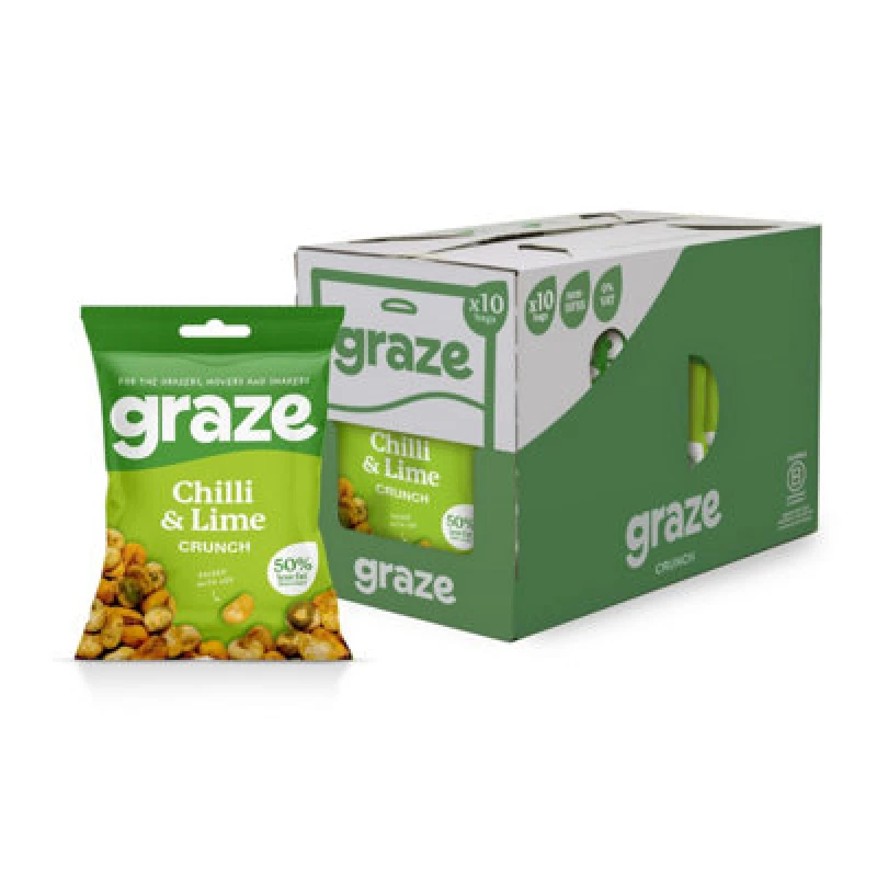Image of Graze Chilli and Lime Crunch Bag 35g (10 Pack) 3845