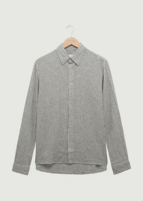 Image of Peter Werth Mens Rascoe LS Shirt in Black Size: Small Black Male S