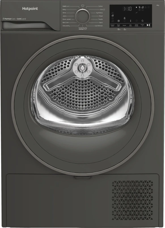 Image of Hotpoint PetCare 8kg Heat Pump Dryer - A+ Rated - Graphite CHSD82MGGUK Graphite