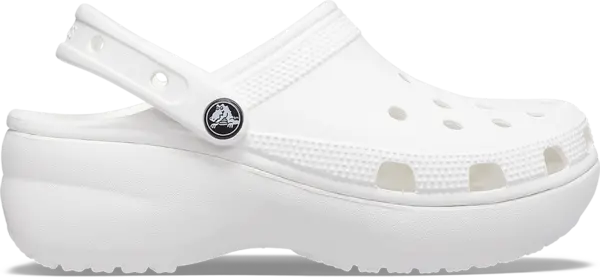 Image of Crocs Women Classic Platform Clogs White 9