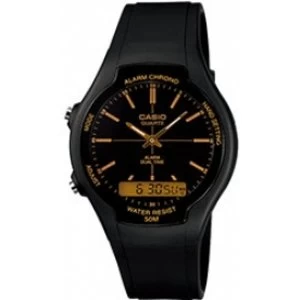 Image of Casio AW90H-9EV Mens Dual Display Watch Black