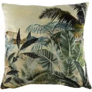 Image of Evans Lichfield - Kiable Scene Print Piped Edge Cushion Cover, Multi, 43 x 43 Cm