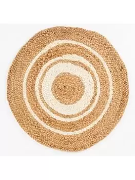 Image of Esselle Altrincham Natural Jute Rug Dia 120cm