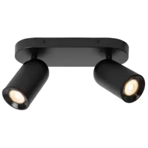 Image of Lucide PUNCH - Twin Ceiling Spotlight - 2xGU10 - Black