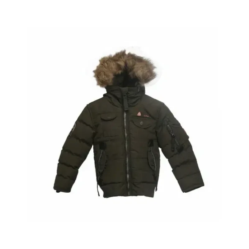 Image of Peak Mountain Children's ski jacket Peak Mountain Ecoflik Vert Male 4 ans ECOFLIK/3-8/NM-KAKI