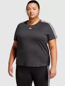 Image of Adidas Adidas Training Essentials 3 Stripe Tee - Plus Size