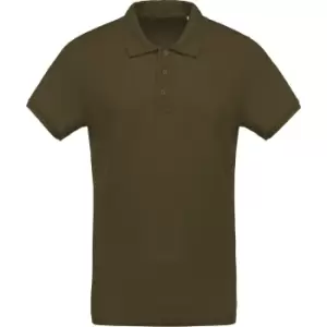 Image of Kariban Mens Organic Pique Polo Shirt (XXL) (Moss Green)