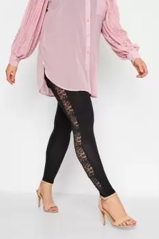 Image of Panelled Floral Lace Leggings