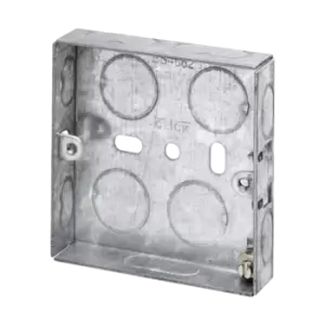 Image of Click Scolmore Essentials 1 Gang 16MM K/O Galvanised Metal Back Box - WA092