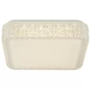 Image of Searchlight Square LED Temperature Colour Changing Flush Light - 280mm