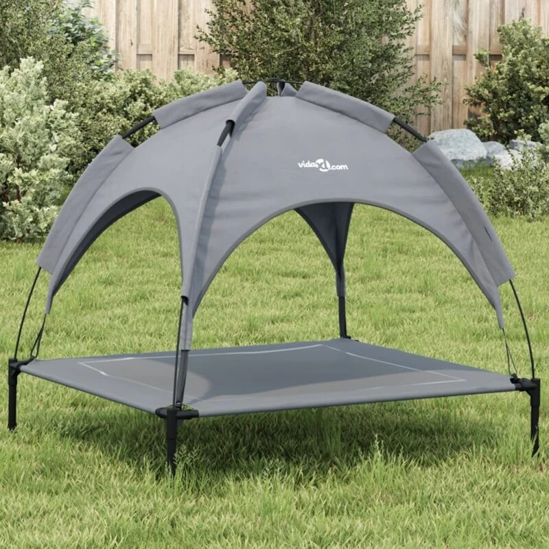 Image of VIDAXL Vidaxl - Dog Bed with Canopy Anthracite Oxford Fabric and Steel 172598