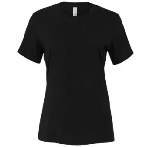 Image of Bella + Canvas Womens/Ladies Heather Jersey Relaxed Fit T-Shirt (S) (Black)