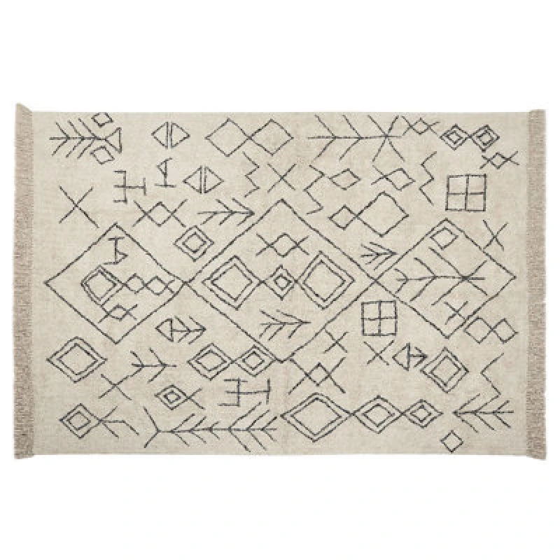 Image of Beliani Rug Somek Beige 160 X 230 Cm Cotton