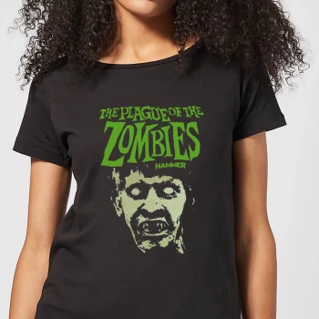 Image of Hammer Horror Plague Of The Zombies Portrait Womens T-Shirt - Black