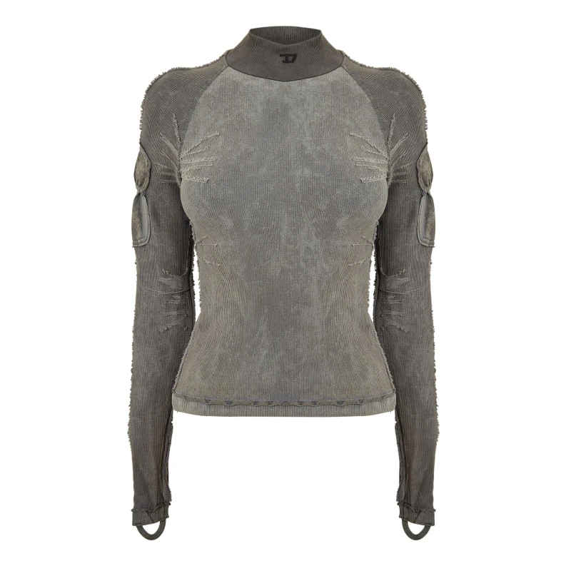Image of Diesel Womens Ashly T-Shirt Volcanic Ash female 10