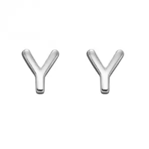 Image of Initial Y Sterling Silver Stud Earrings E6042