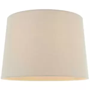 Image of 14' Tapered Round Drum Lamp Shade Natural/Neutral 100% Linen Modern Simple Cover