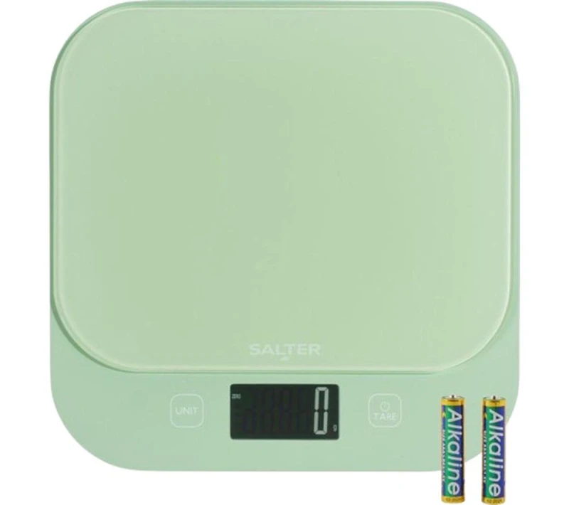Image of SALTER British Bakes Digital Kitchen Scales - Green 5054061616873
