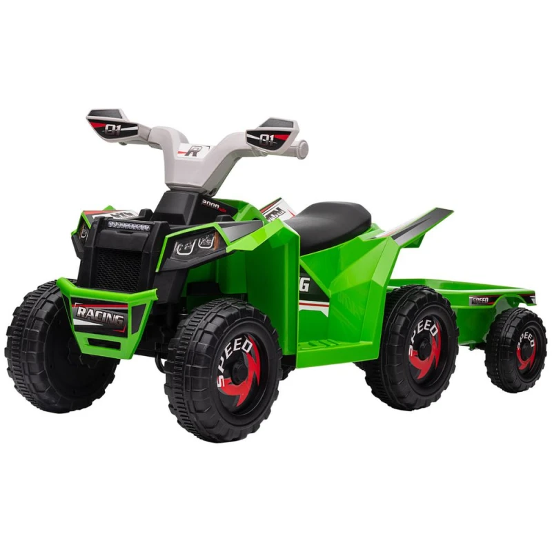 Image of HOMCOM Electric Quad Bike, 6V Kids Ride-On ATV - Green 370-277V70GN