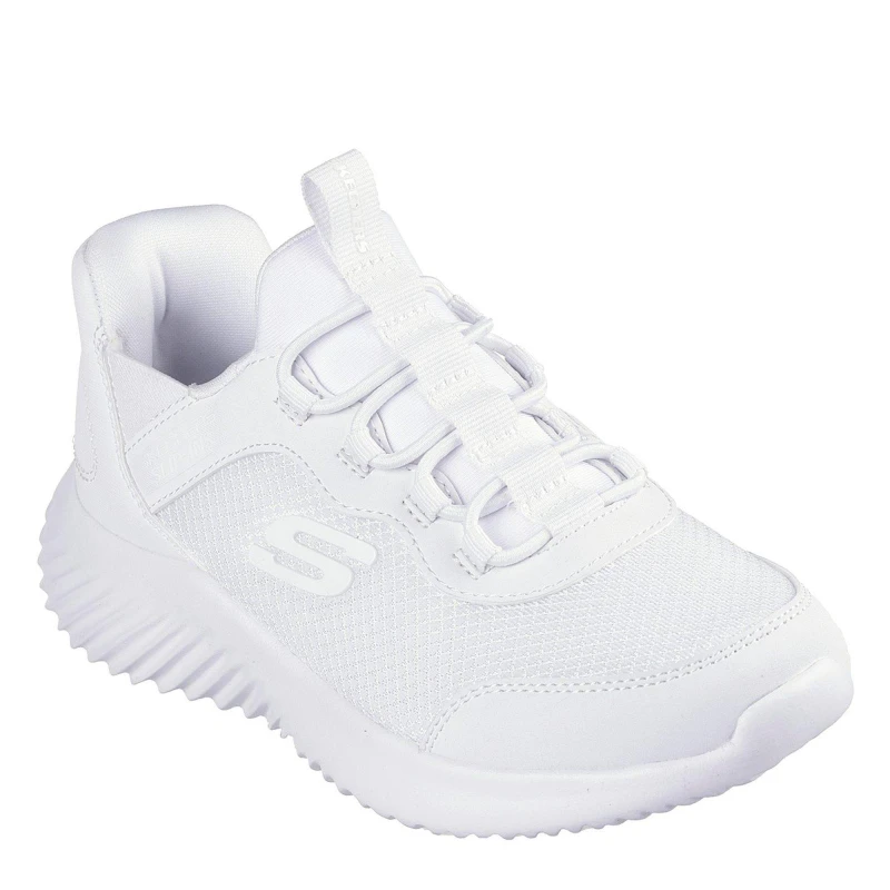 Image of Skechers Bounder - Brisk-Burst Slip On Trainers Unisex Kids White unisex C10 (27.5)