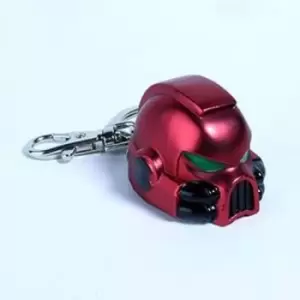 Image of Warhammer 40K Metal Keychain Space Marine MKVII Helmet Blood Angels